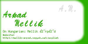 arpad mellik business card